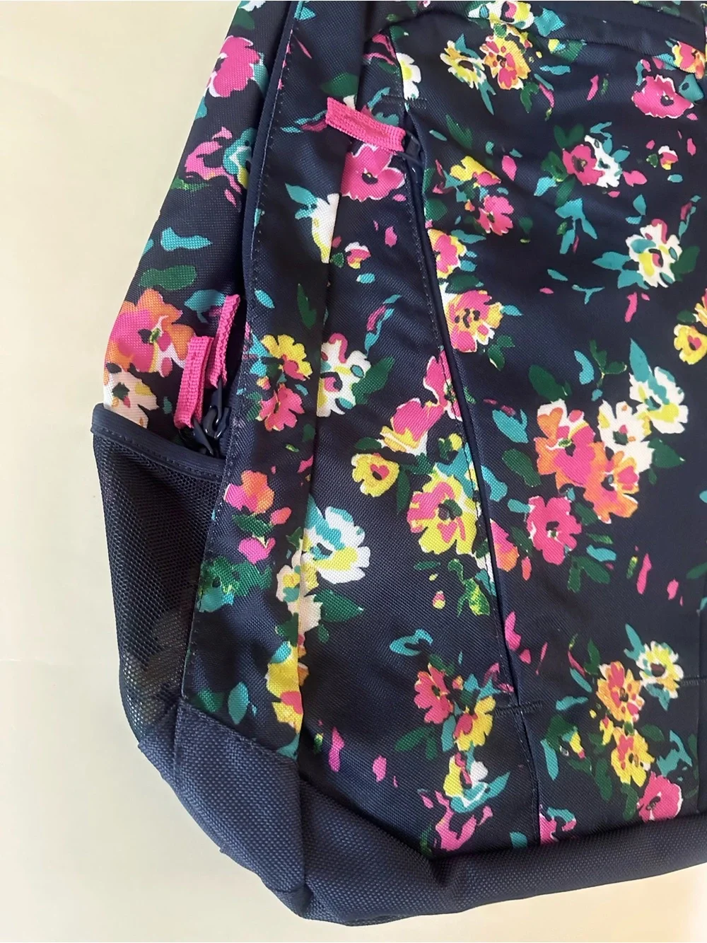 Lands' End Backpack Kids ClassMate Large Backpack Navy Floral NWT